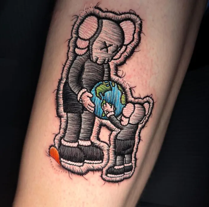 Brazilian Artist Creates Tattoos That Look Like Raised Embroidery You Can Feel (49 New Pics)