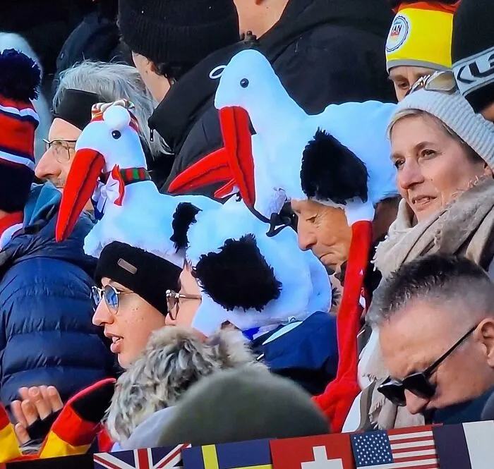 I Love The France Fan's Hats At Biathlon