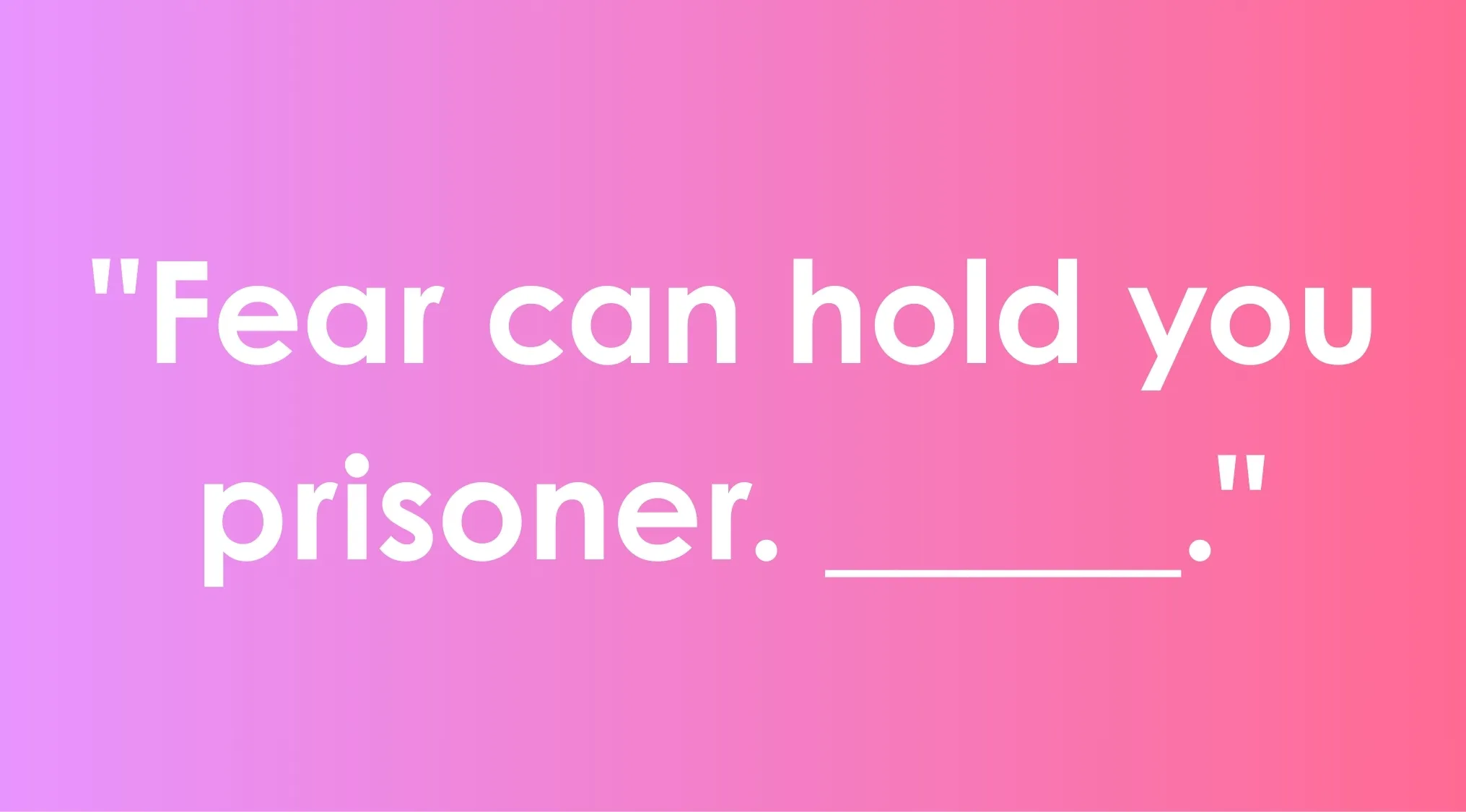 Fill in the blank movie taglines quiz showing incomplete tagline from The Shawshank Redemption on a pink gradient background