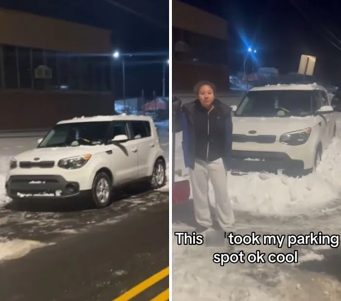 26 Funny Pics Of “Parking Lot Snow Wars”