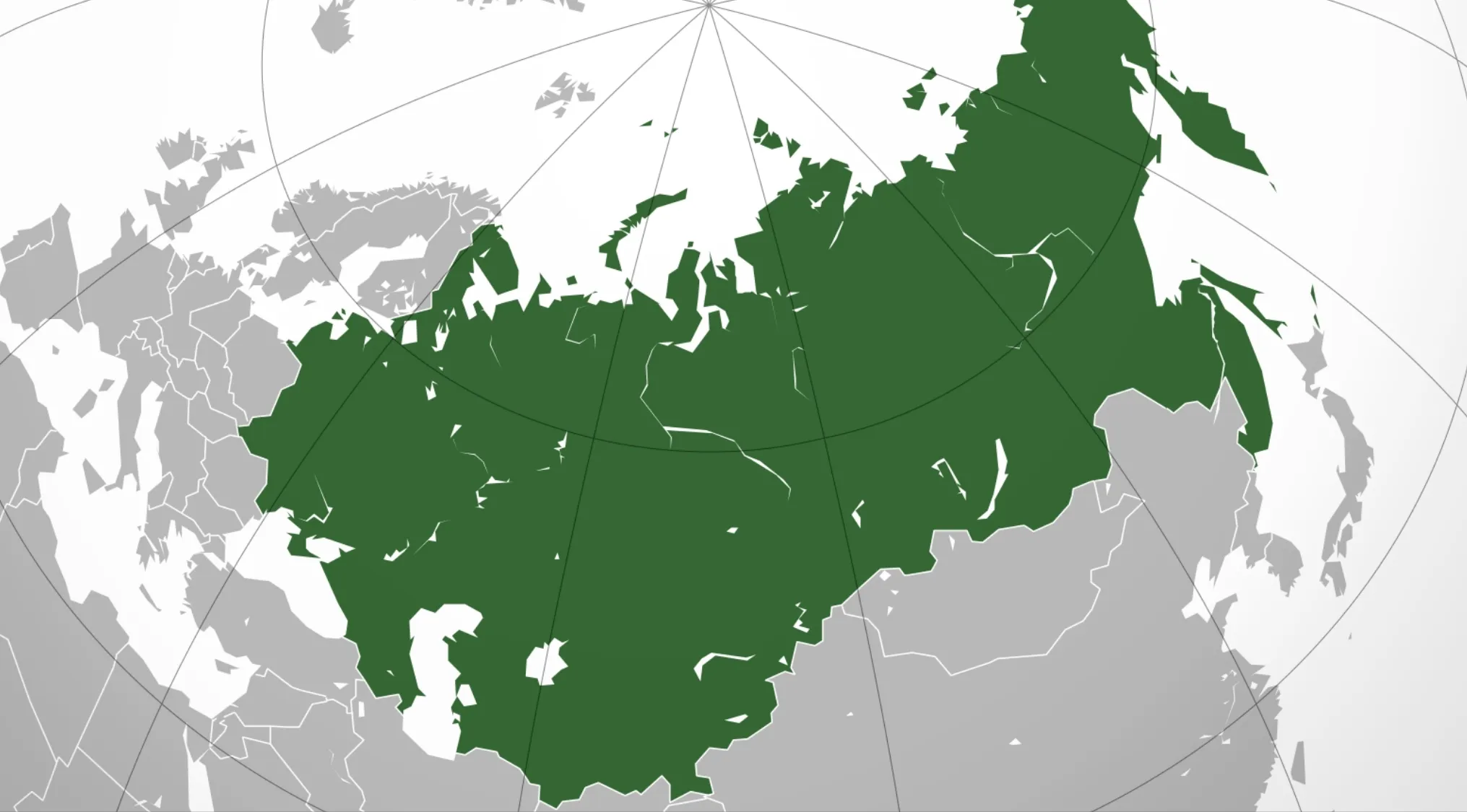 Map highlighting the Soviet Union in green, related to the difficult general knowledge quiz about the Cuban Missile Crisis leader.
