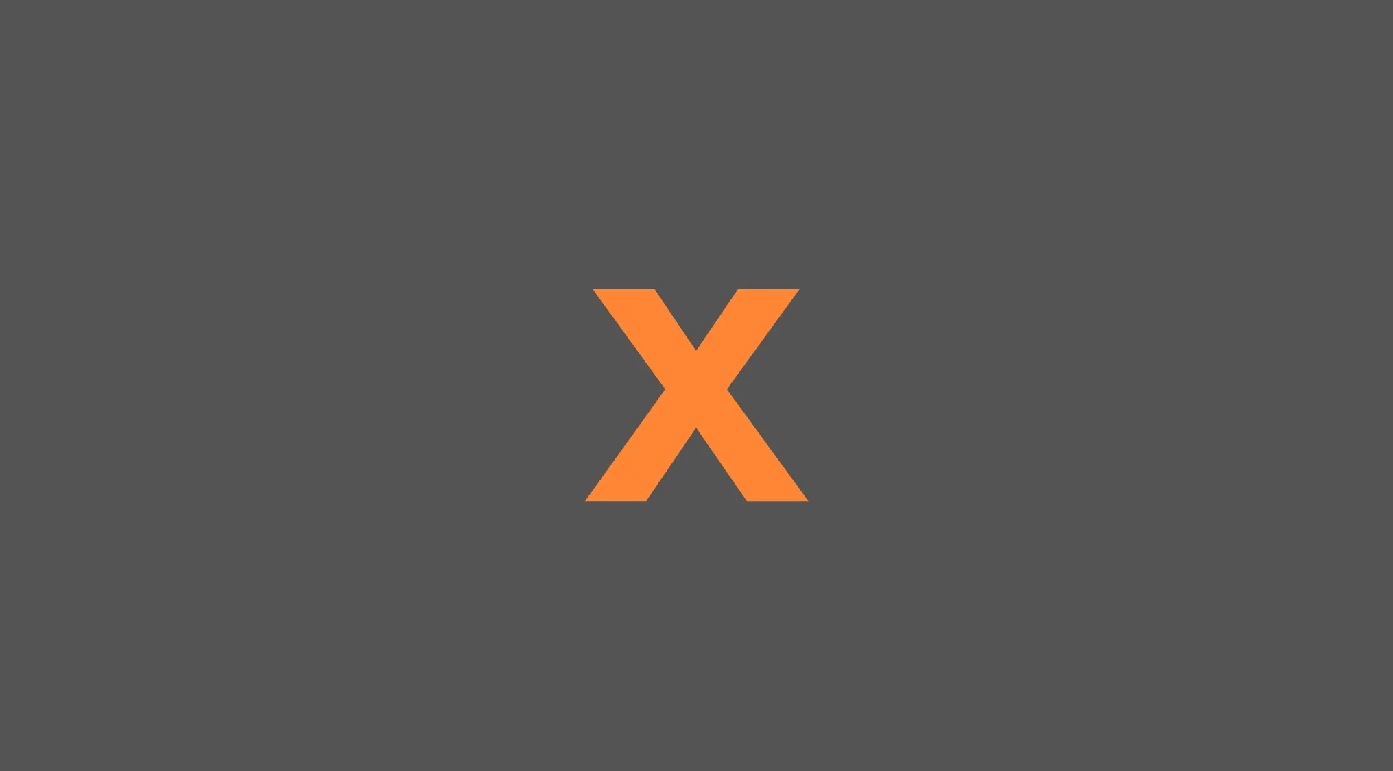 Orange multiplication symbol on dark gray background representing least common multiple math skills concept.