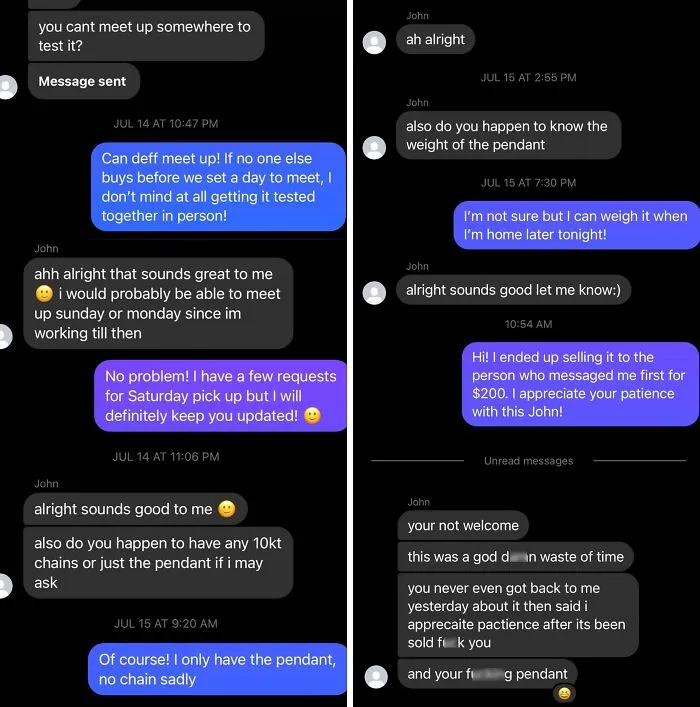 First Time Encountering An Entitled Man Child On Facebook Marketplace