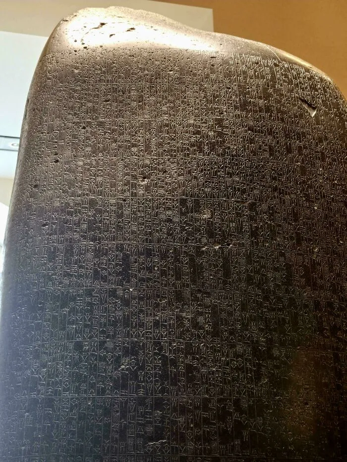 One Of The Oldest Legal Texts On Earth, Carved In Stone. Details Of The Code Of Hammurabi