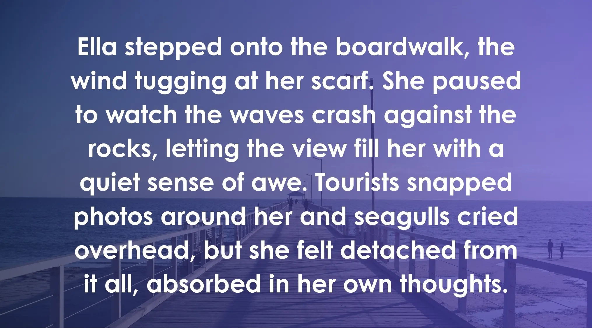Paragraph describing a scene from a point of view in an ACT exam passage about perspective and detachment.