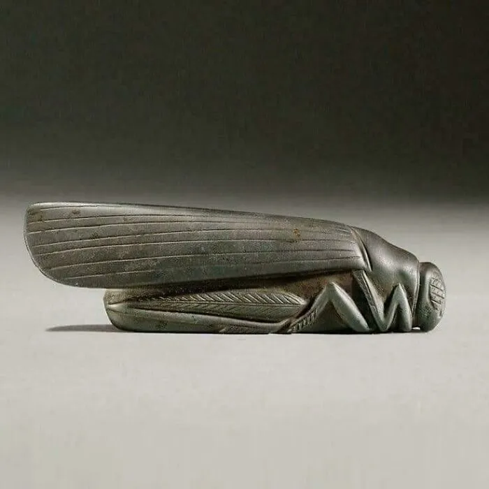 This Paperweight, Made Of Haematite Carved In The Shape Of A Grasshopper Was Hand-Carved Between 1800-1700 BC, In Ancient Babylonia (In Modern-Day Iraq) British Museum