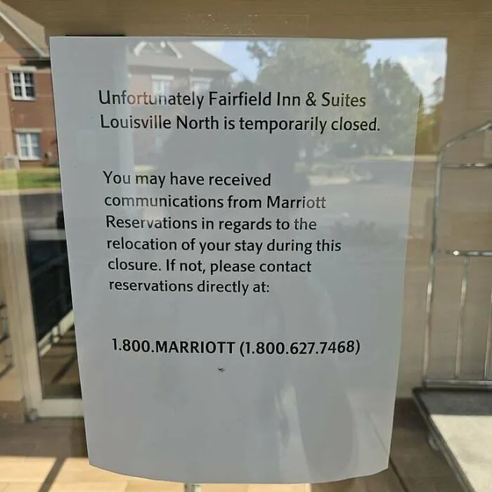 Spent 1000 Dollars On A Marriott Hotel In September. When I Arrived, This Was Stuck To The Door With No Prior Warning