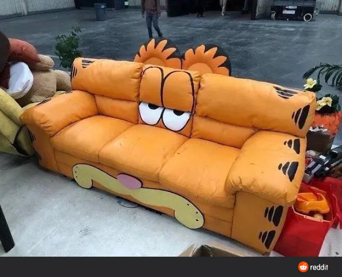 Help Me Find The Garfield Couch For My Boyfriend's Wip Tastless Man Cave