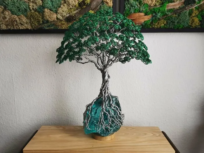 My Half-Meter Wire Tree On A Glass Crystal