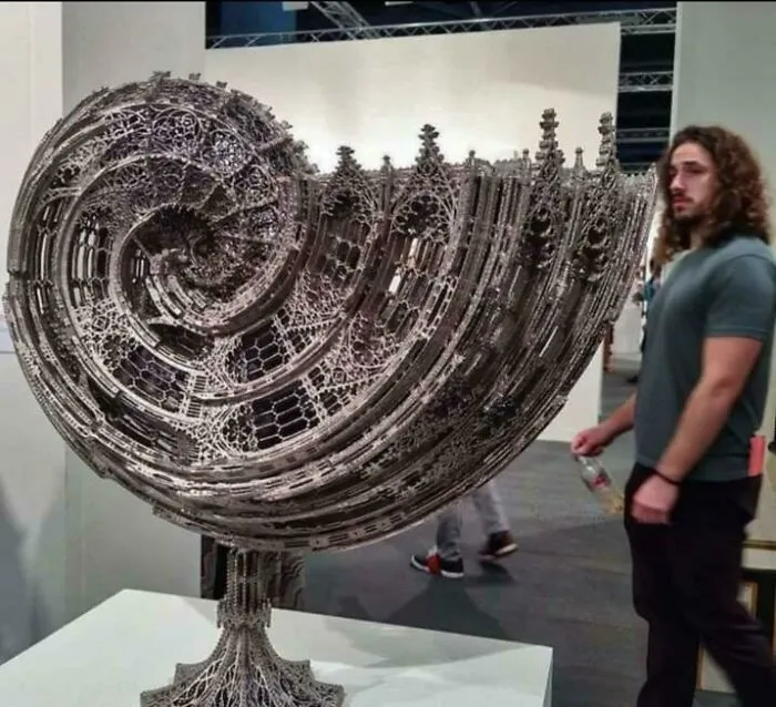 Stainless Steel Laser Cut Nautilus, By Wim Delvoye