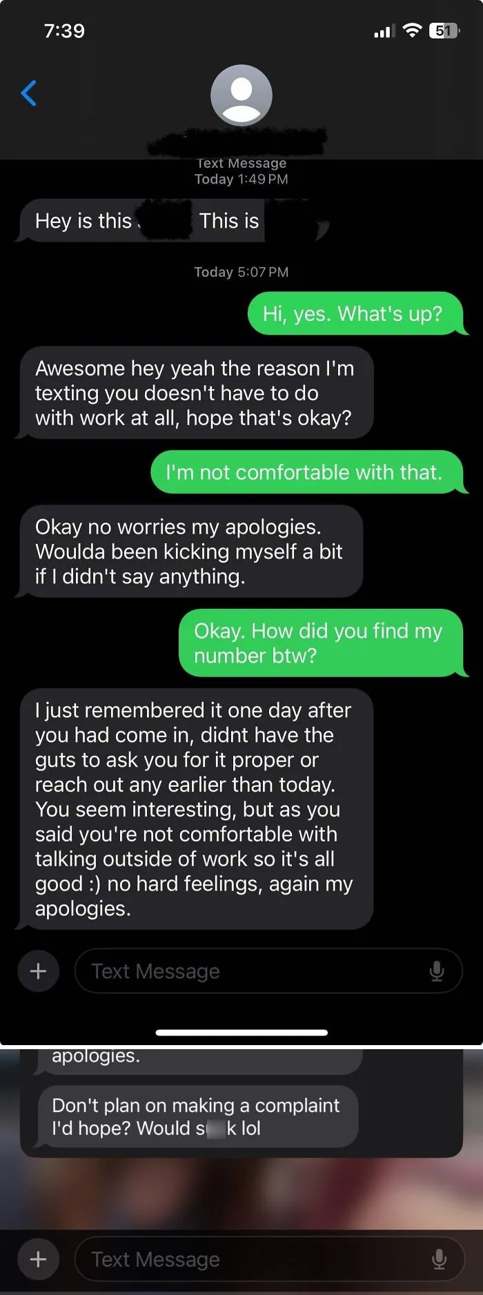 Much Older Coworker (M36) Got My (F21) Phone Number