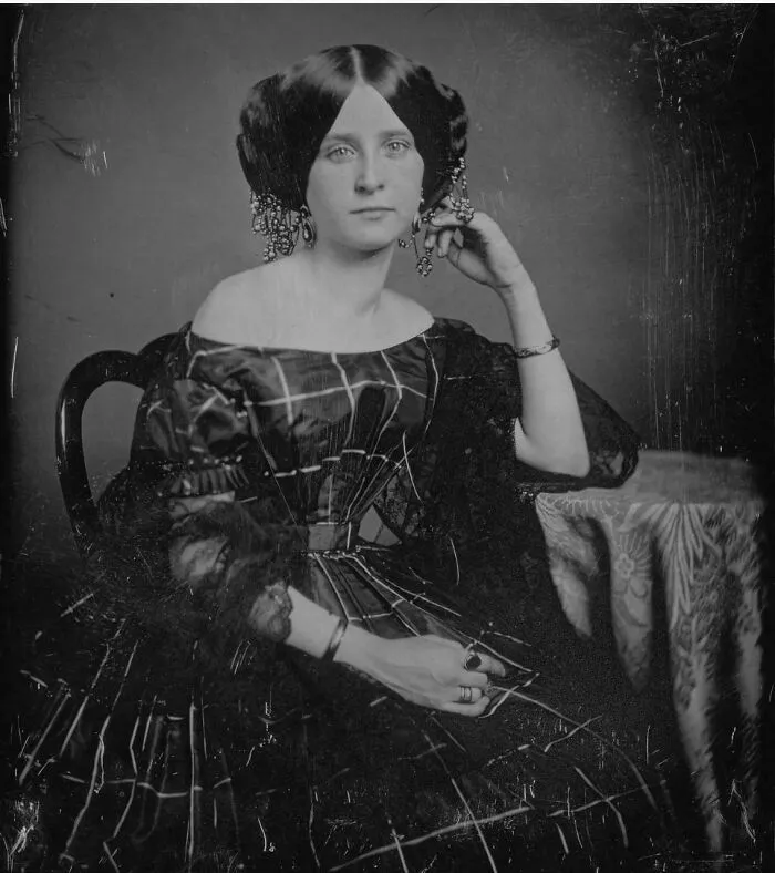 Young Woman With Jewels On Her Hair, Circa 1860s