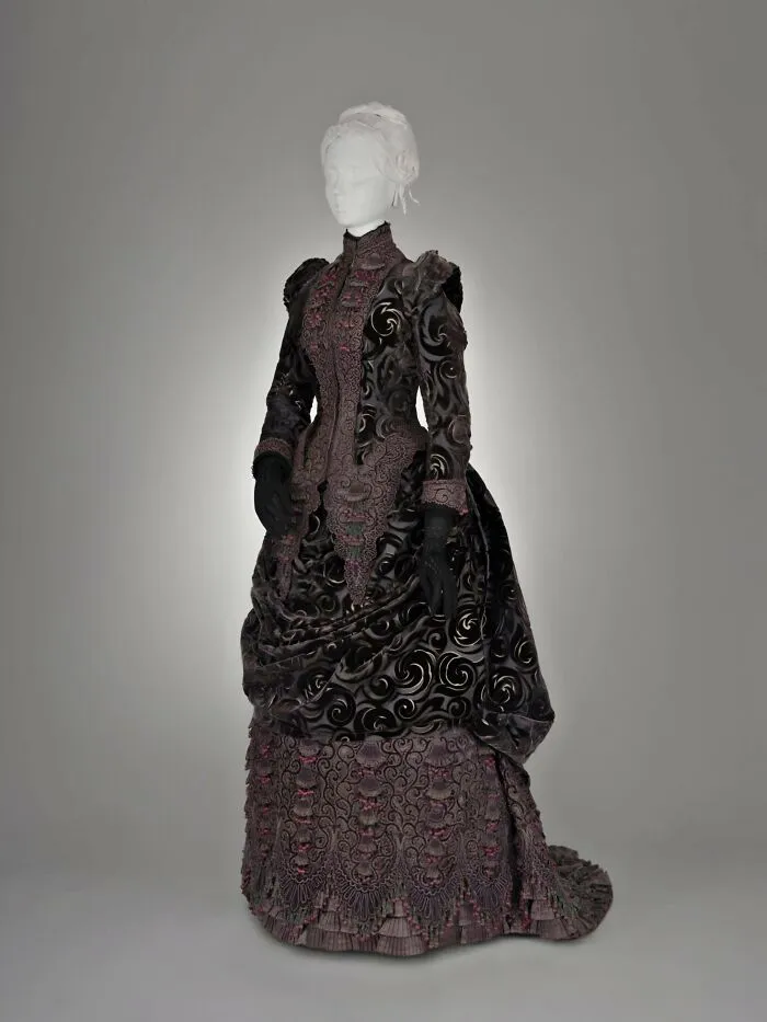 Dress, Circa 1885. Silk. Félix, France