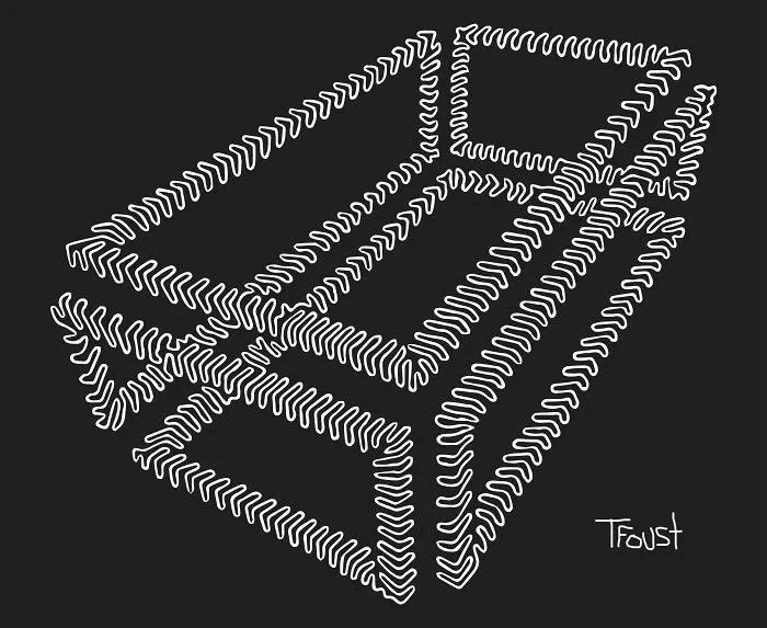 I Wanted To Share A Drawing That Broke My Brain To Create. It Is Composed Of One Non-Intersecting Line