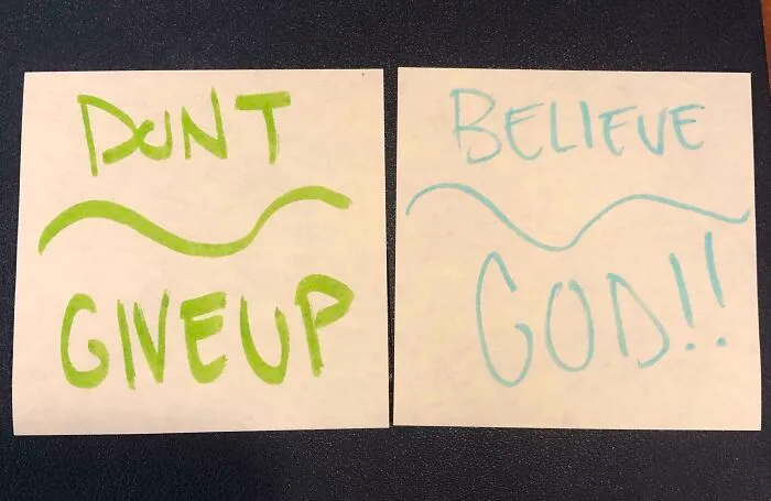 Don’t Believe Give Up God!! (Religious Coworkers’s Cubicle Decor)
