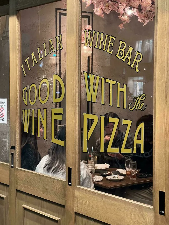 Italian Wine Bar Good With The Wine Pizza