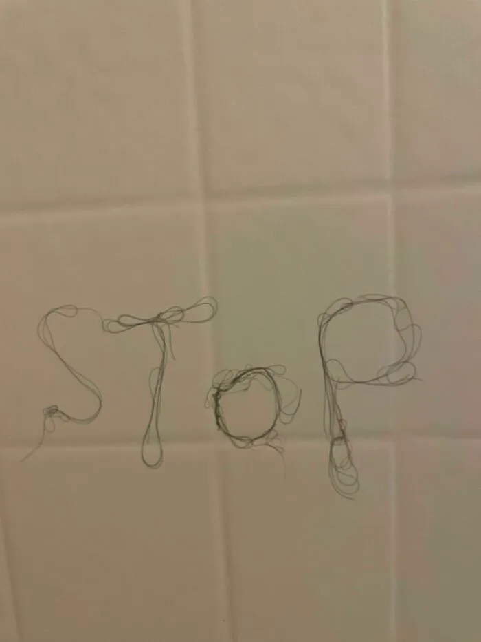 My Wife Began Using The Shower I Usually Use. I Got Tired Of Cleaning Her Hair Of The Walls