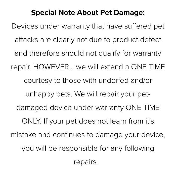 They Offer To Fix The Headphones My Cat Chewed On, But Not Without Insinuating That It’s Unfed Or Unhappy