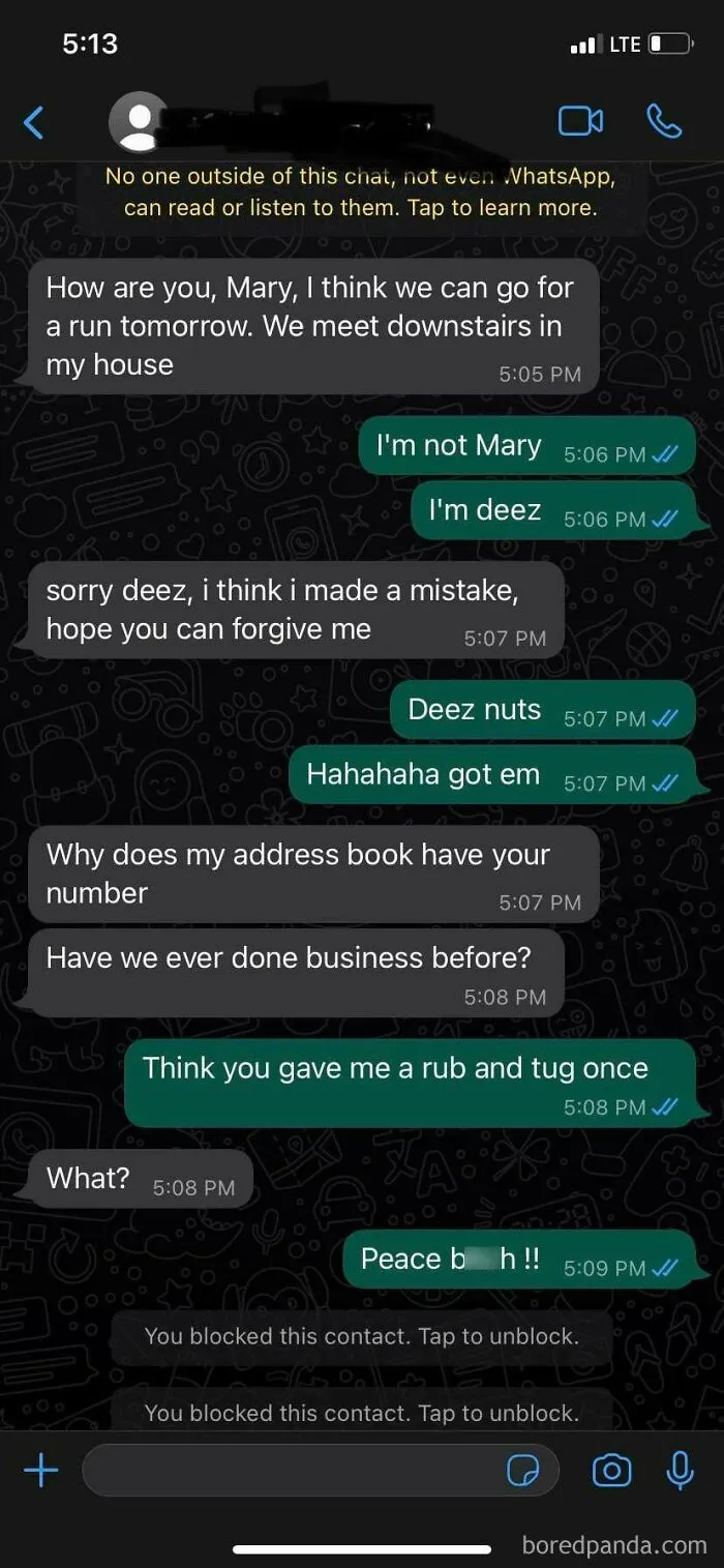 A scammer texts the wrong person, asking for a run, and is hilariously trolled by the recipient.