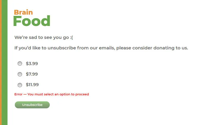 You Have To Pay To Unsubscribe From This Company