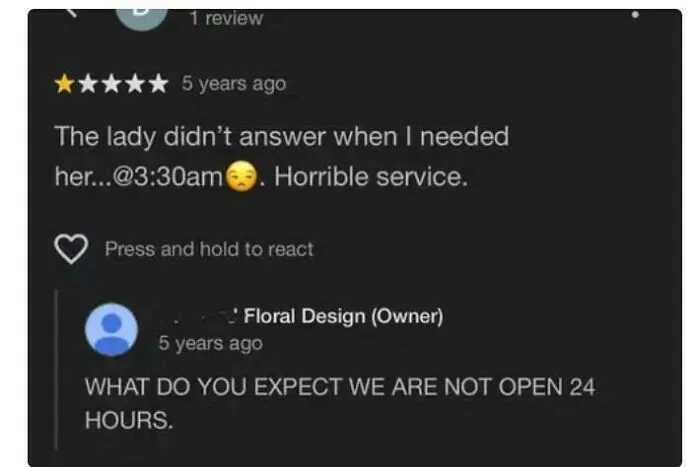 This Would Be Customer Expected An Answer In The Middle Of The Night