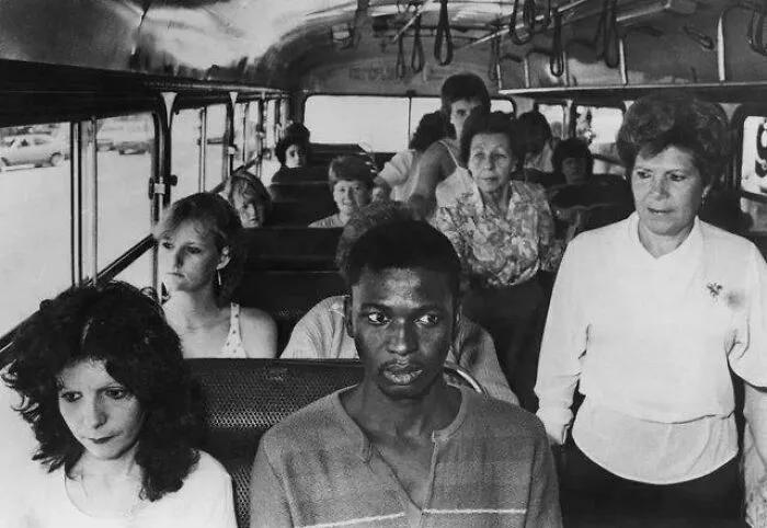 A Man Rides A Bus In Durban, Meant For White Passengers Only, In Resistance To South Africa’s Apartheid Policies, 1986