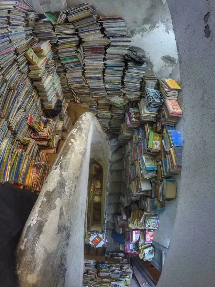 An Abandoned House Of Books In Tunisia