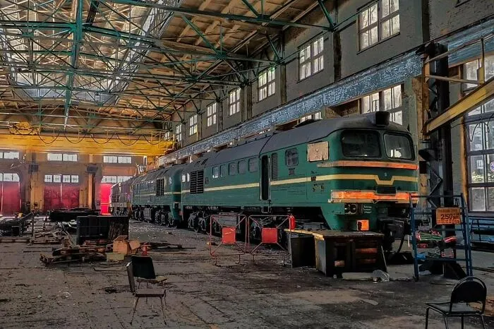 An Abandoned Depot Of The Ussr With Trains