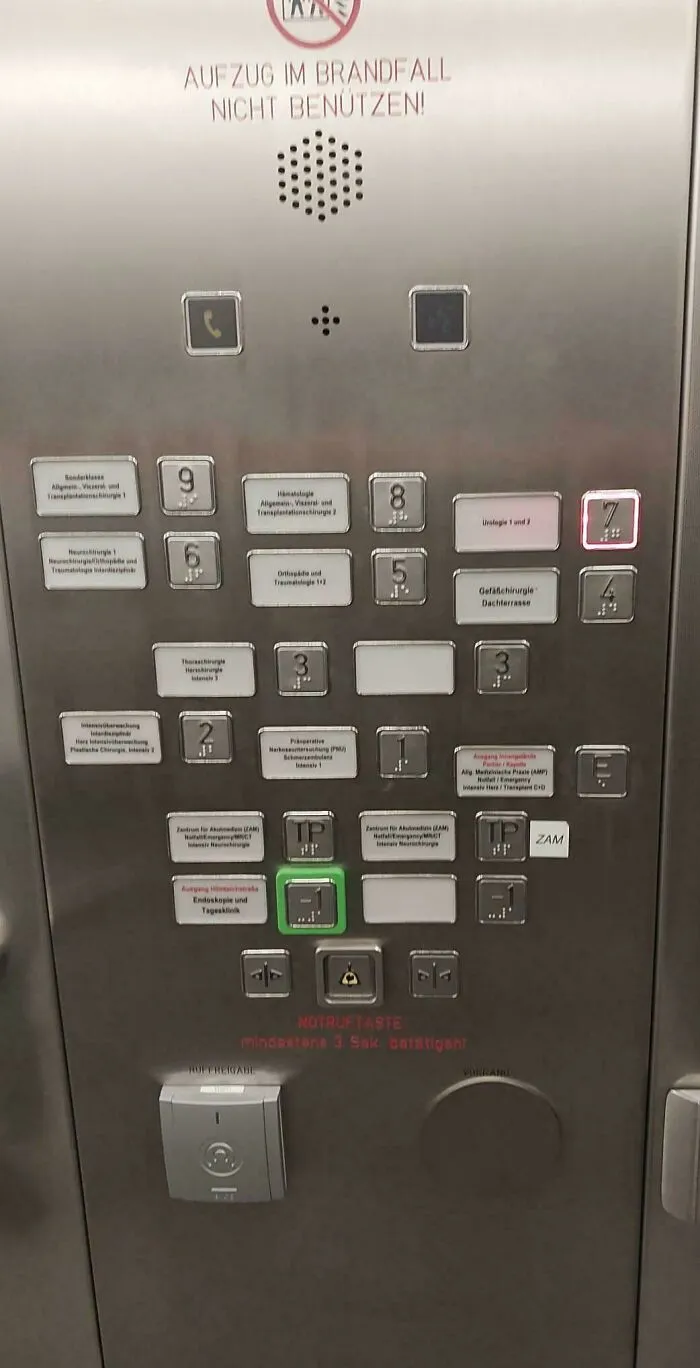 Cuesta entender los ascensores austriacos