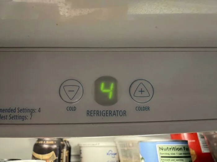 The Buttons To Change Temp On My Fridge