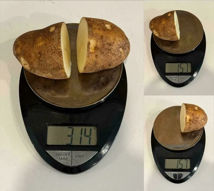 I Cut A Potato Exactly In Half