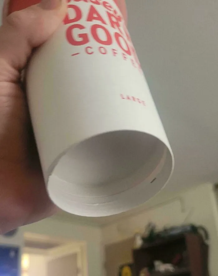 Caseys Being Sneaky By Raising The Height Of The Bottom Of Coffee Cups