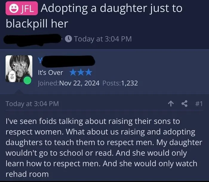 Incels Discuss Daughters