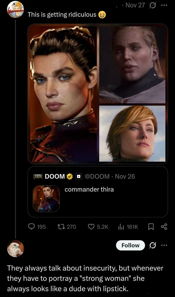 They're Think Commander Thira Is A Man Because Her Jawline
