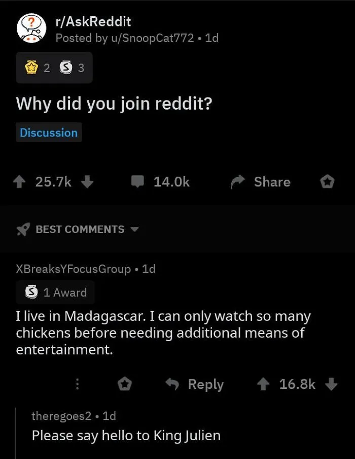 I Love These Types Of Comments Man