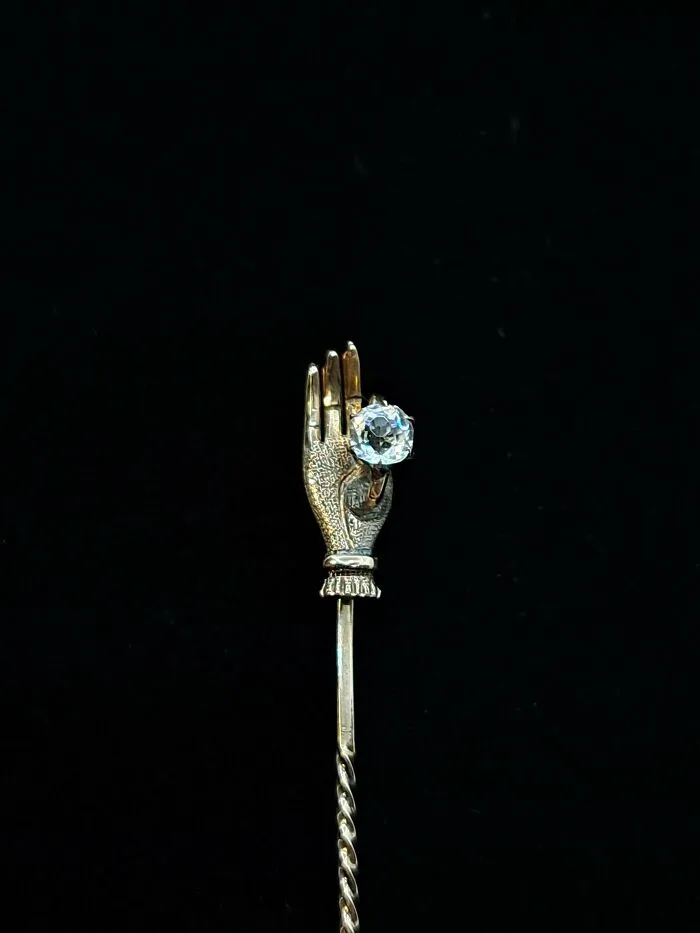 I Found A Nice Little Gold Pin At An Antique Shop For $20. Unmarked But Tested As 10k Gold. I'm Unsure Of What The Stone Is