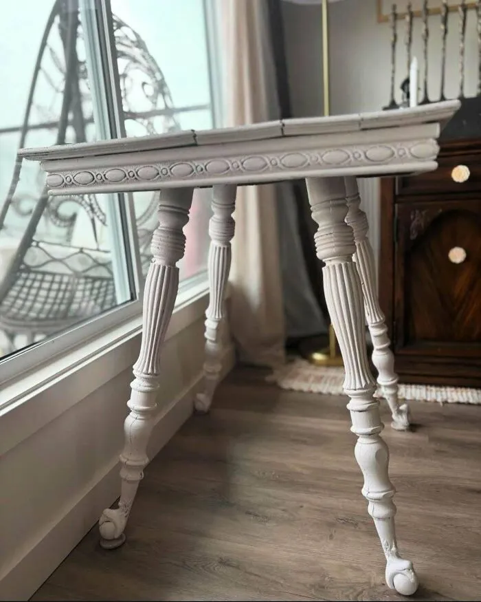 Another One Rescued From The Clutches Of Millennial White Paint. Circa 1905 Parlor Table Found On Fb Marketplace For $17. Vancouver Island, Canada