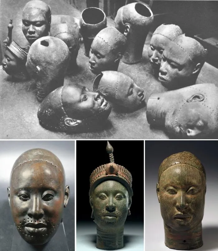 In 1938, 17 Brass And Copper Heads And The Upper Half Of A Brass Figure (Dated To The 14th-15th Century Ce) Were Found