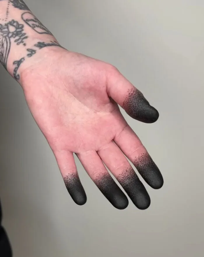 Blacked Out Fingertips