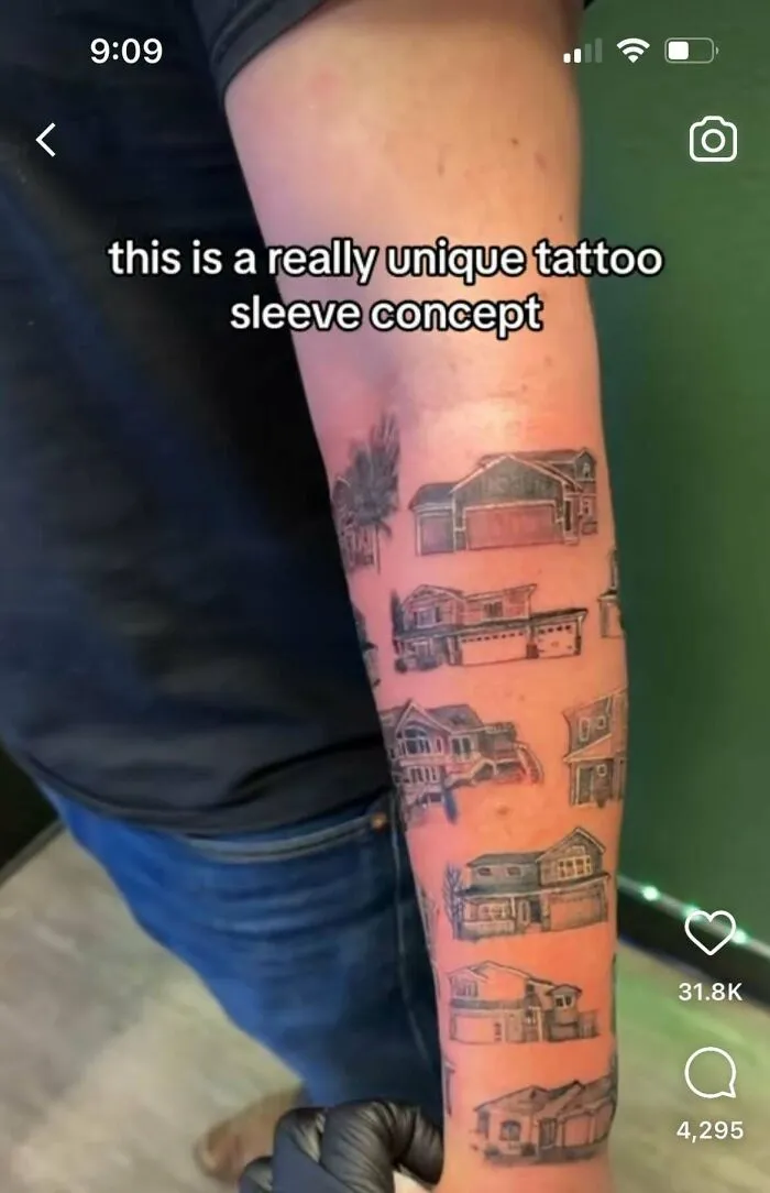 New Real Estate Agent Tattoos Every House He Sold This Year
