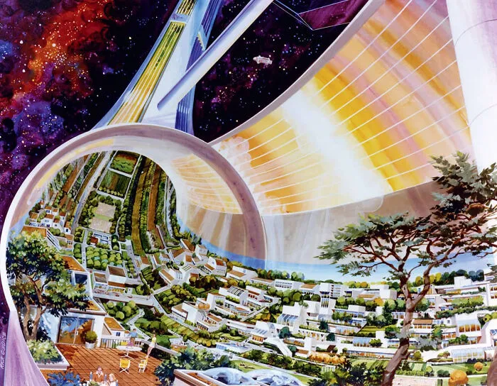 Space Colony . Painting By Rick Guidice