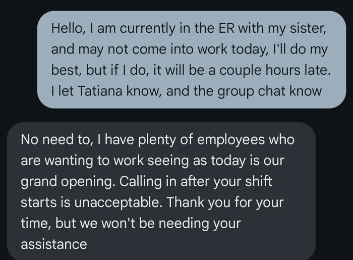 Did I Just Get Fired? I Am Also Scheduled On Friday, And I Let Multiple People Know About 20 Minutes Before My Shift Started