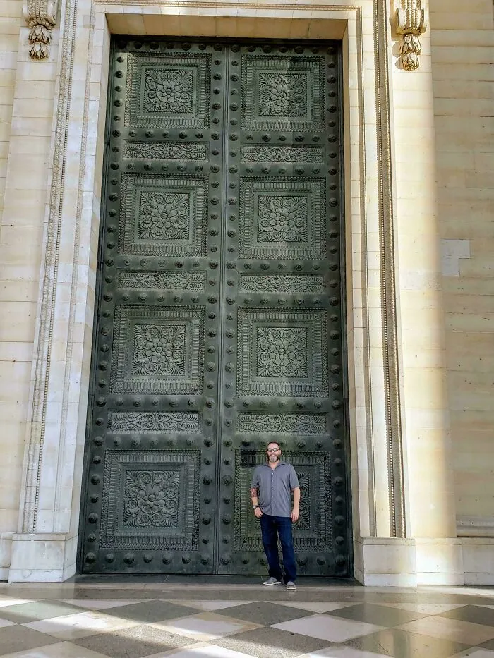 Big Door (The Entrance To The Pantheon In Paris, France)