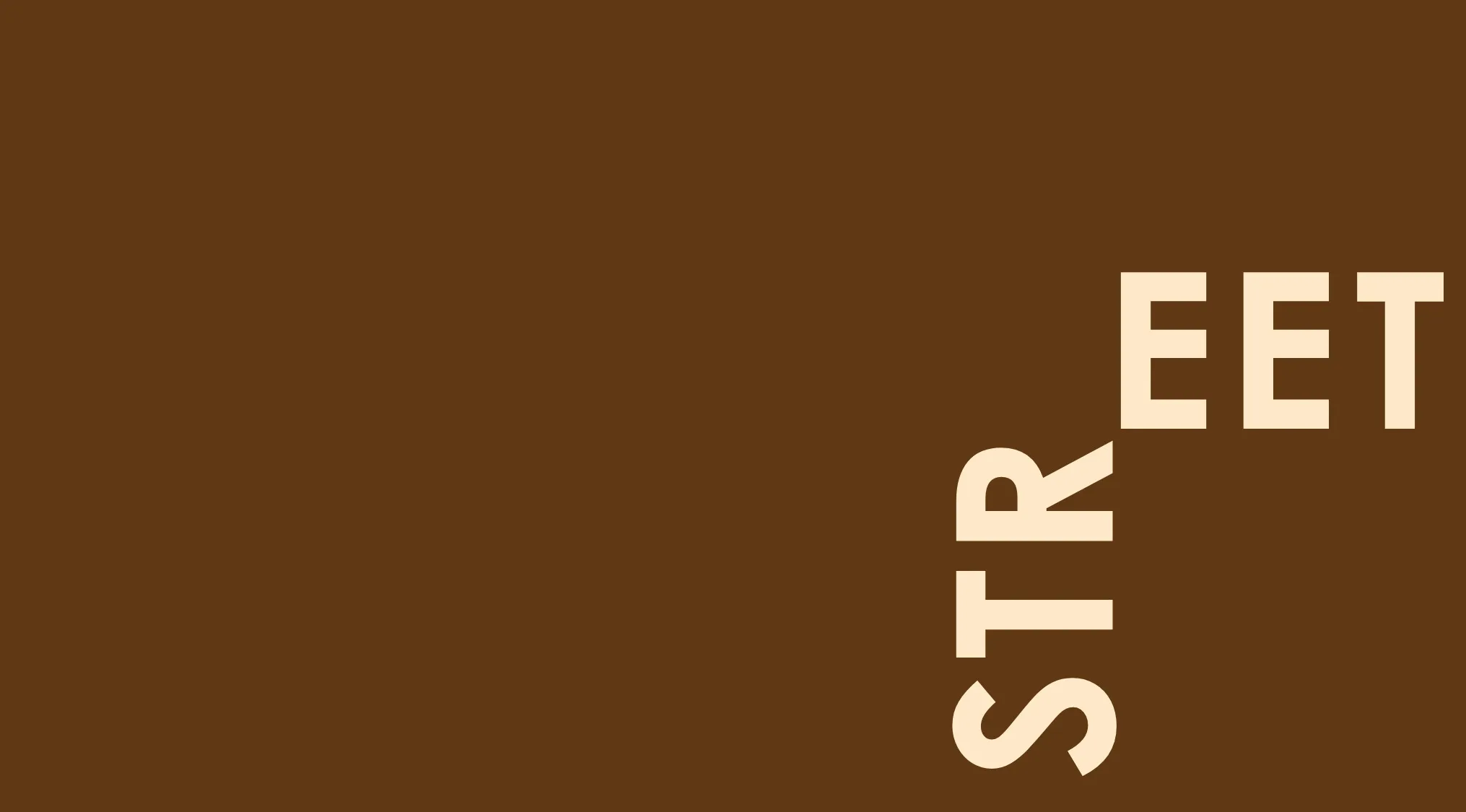 Rebus visual challenge showing letters arranged to decode a two-word phrase on a brown background.
