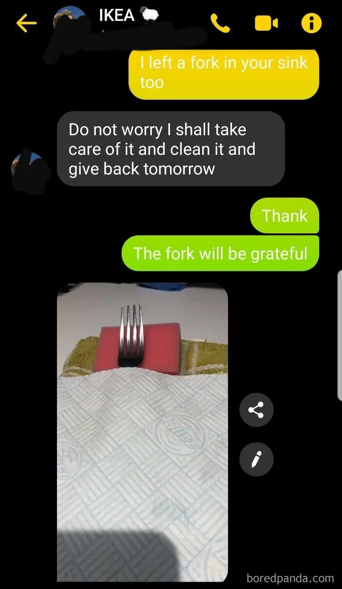 I Left A Fork At My Friends Place And This Is The Reply I Got