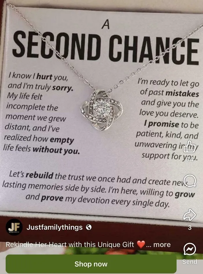 Is This Really An Ad For What Looks Like… An Apology Necklace For Cheating??