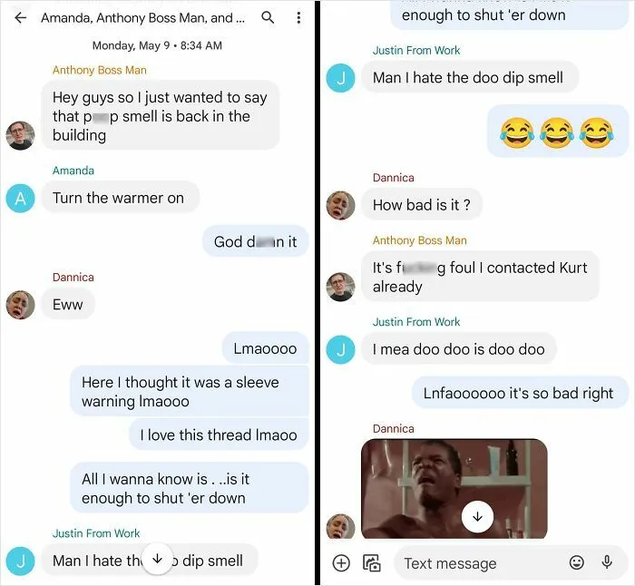 Group Chat From Work A Few Days Ago