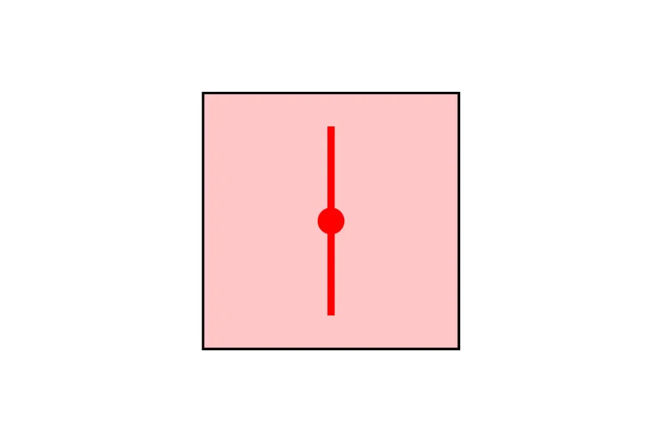 Red vertical line with central circle inside a pink square, representing the C option to complete the matrix puzzle.