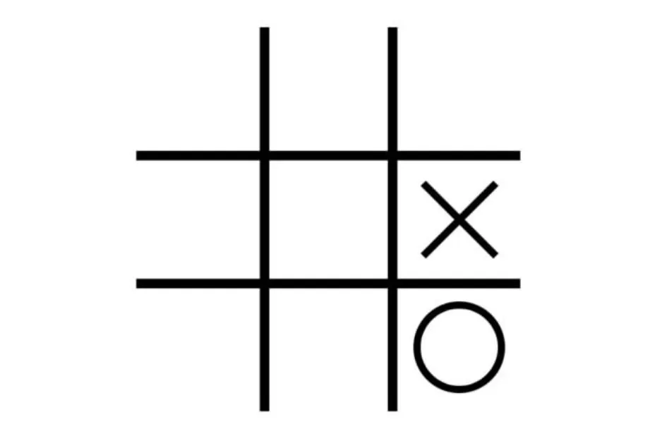 Noughts and crosses grid showing X and O in a pattern, challenging to complete the supreme level puzzle.