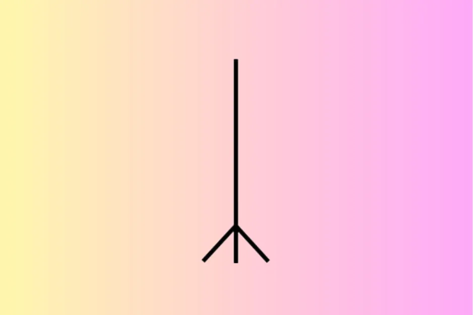 Minimalist icon of a black matrix with branches forming the letter B on a gradient pastel background.